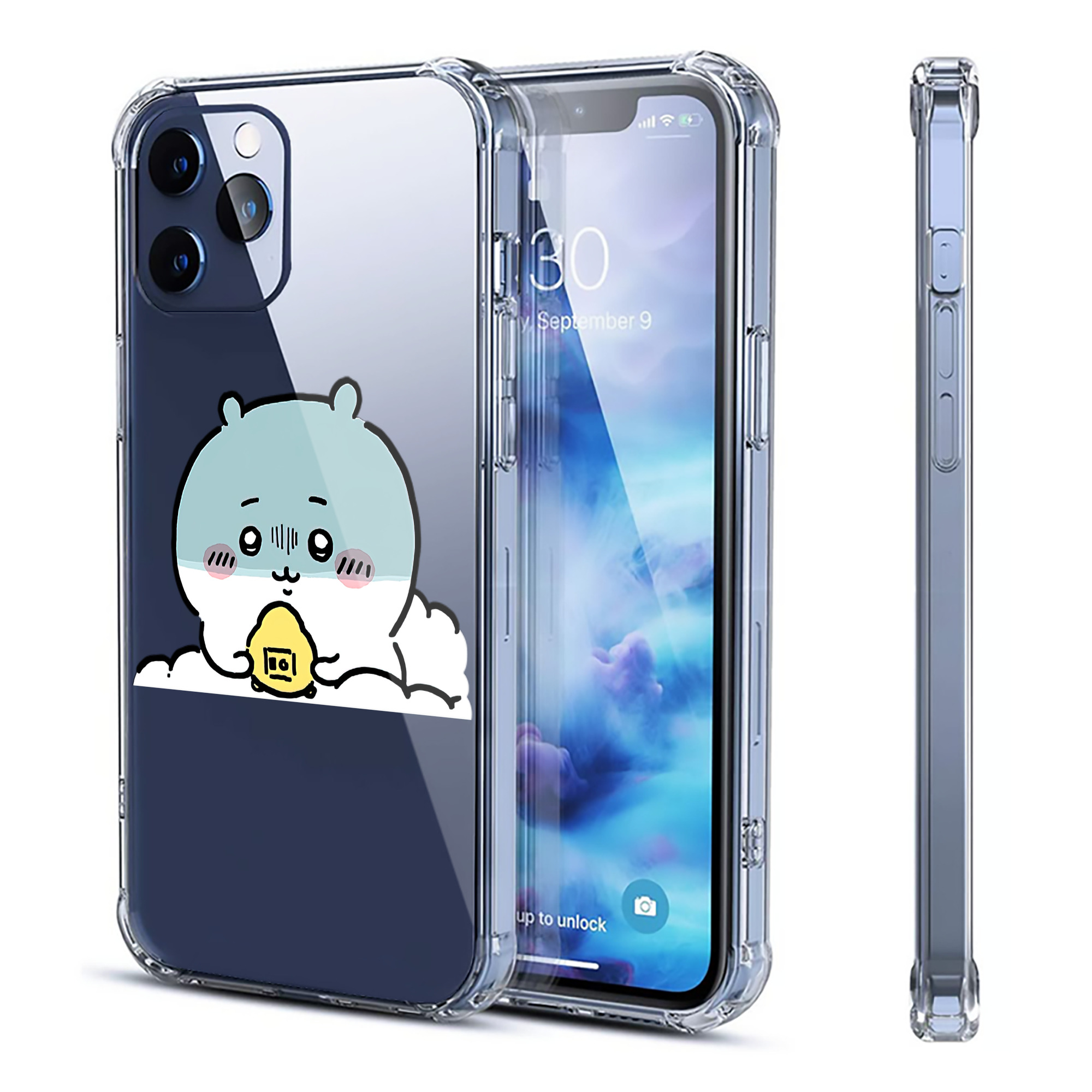 （画像用） ちいかわ ちいかわ Chii-kawa chiikawa 【iPhone 12シリーズ対応】透明スマホケース（クリアソフトケース）